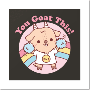 Cute Goat Cheerleader You Goat This Pun Posters and Art